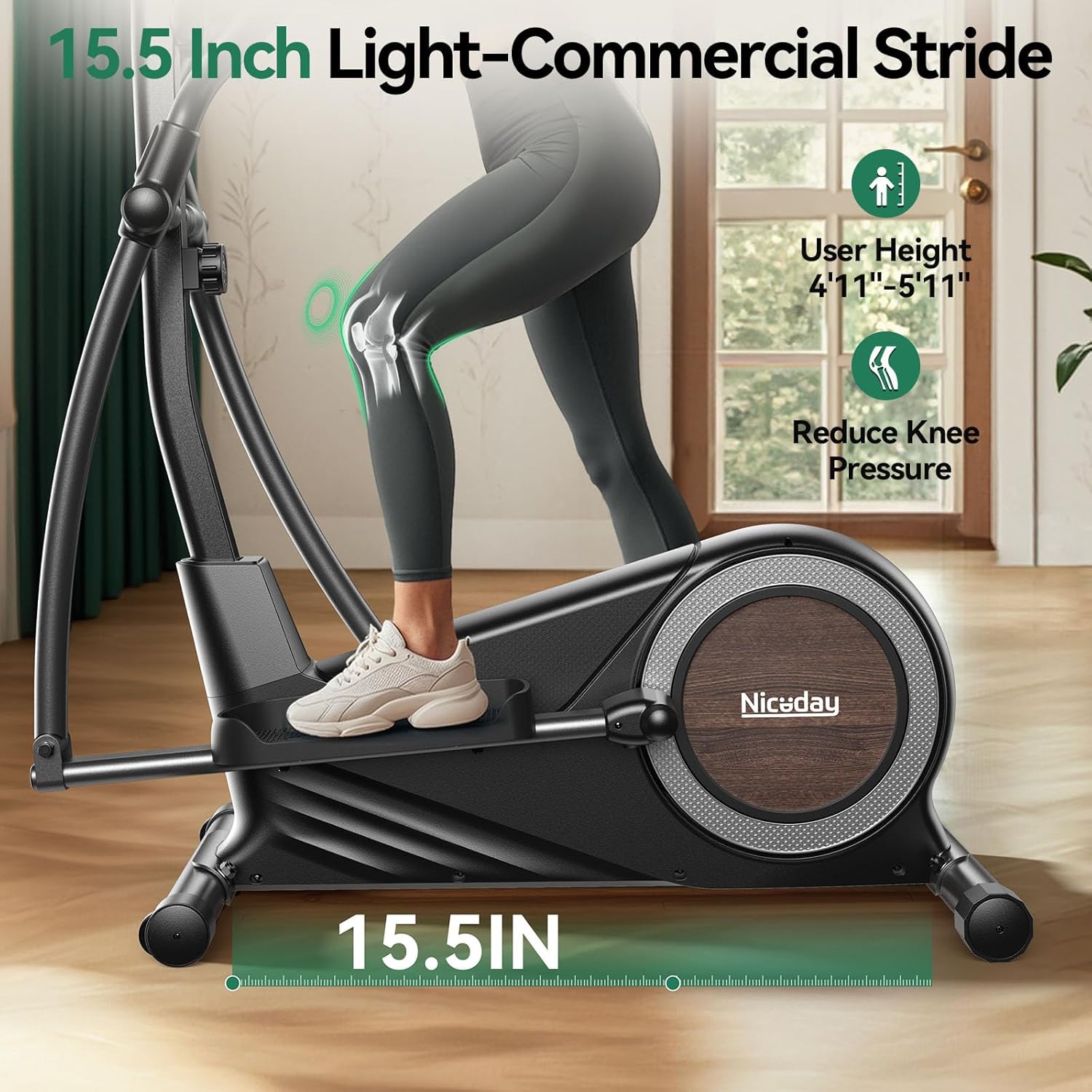1759515253_Niceday-Elliptical-Exercise-Machine-Elliptical-Machine-for-Home-Magnetic-Elliptical-Trainer-with-15.5IN-19IN-Stride-16-Resistance-Levels-400LBS-Loading-Capacity-Support-Kinomap-APP.jpg Niceday Elliptical Exercise Machine, Elliptical Machine for Home, Magnetic Elliptical Trainer with 15.5IN-19IN Stride, 16 Resistance Levels, 400LBS Loading Capacity, Support Kinomap APP - Image 3