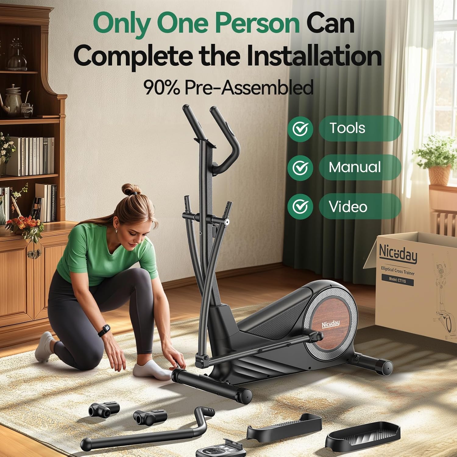 1759515262_Niceday-Elliptical-Exercise-Machine-Elliptical-Machine-for-Home-Magnetic-Elliptical-Trainer-with-15.5IN-19IN-Stride-16-Resistance-Levels-400LBS-Loading-Capacity-Support-Kinomap-APP.jpg Niceday Elliptical Exercise Machine, Elliptical Machine for Home, Magnetic Elliptical Trainer with 15.5IN-19IN Stride, 16 Resistance Levels, 400LBS Loading Capacity, Support Kinomap APP - Image 8