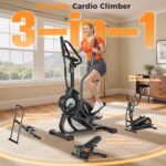 YOSUDA Elliptical Exercise Machine, 3-in-1 (Elliptical + Cardio Climber + Stair Stepper) Elliptical Machine for Home with 45°Incline, 15.5 in Stride, 16-Levals Resistance, Quiet Magnetic System - Image 3