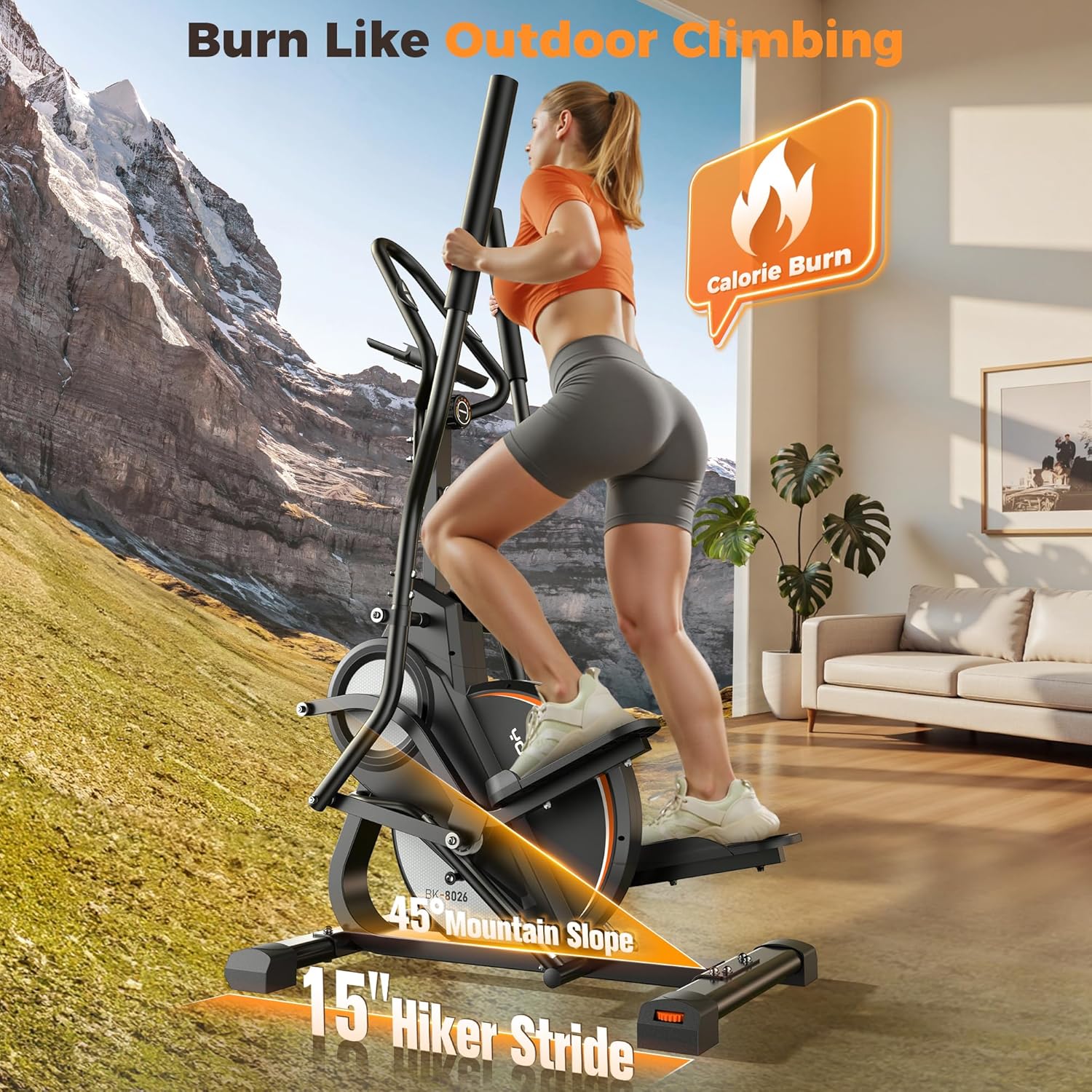 1759515333_YOSUDA-Elliptical-Exercise-Machine-3-in-1-Elliptical-Cardio-Climber-Stair-Stepper-Elliptical-Machine-for-Home-with-45°Incline-15.5-in-Stride-16-Levals-Resistance-Quiet-Magnetic-System.jpg YOSUDA Elliptical Exercise Machine, 3-in-1 (Elliptical + Cardio Climber + Stair Stepper) Elliptical Machine for Home with 45°Incline, 15.5 in Stride, 16-Levals Resistance, Quiet Magnetic System - Image 4
