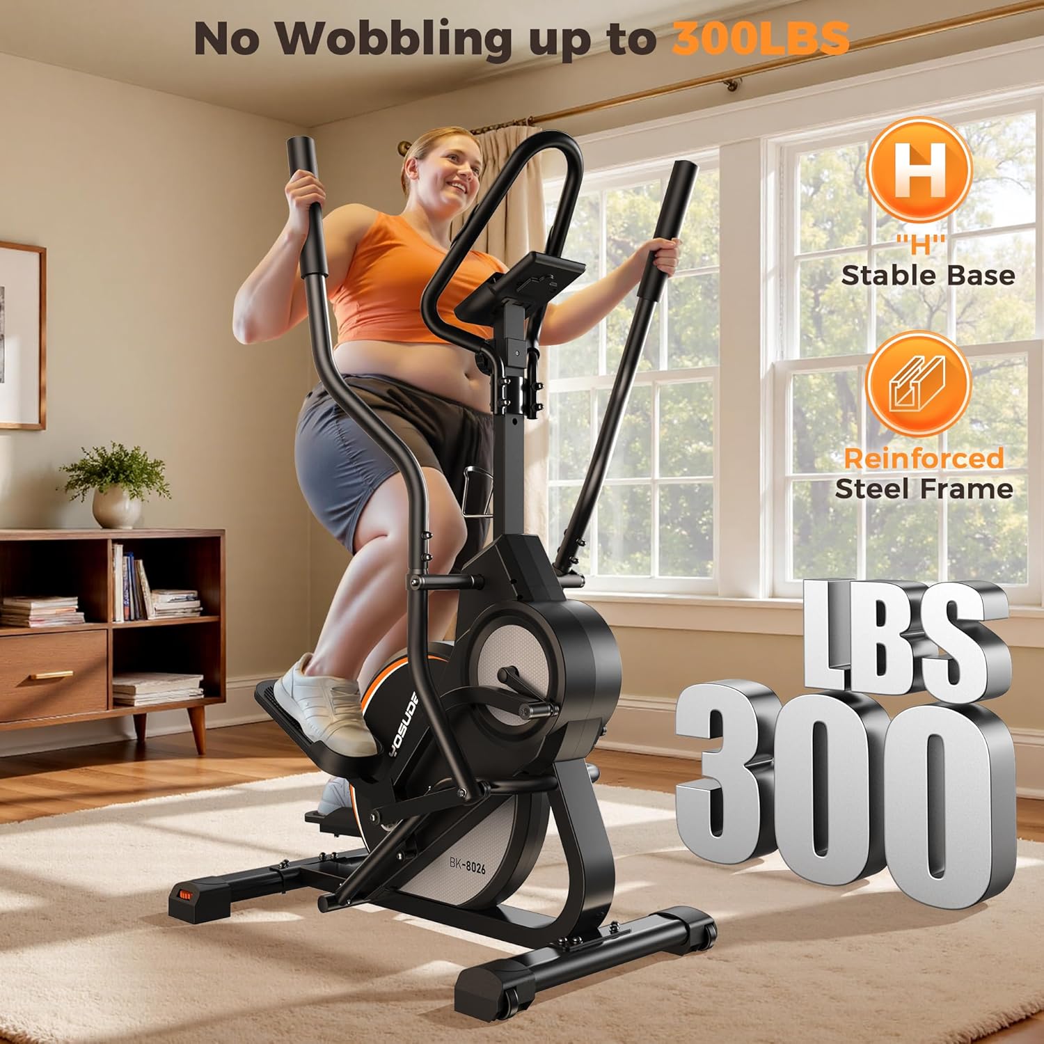 1759515334_YOSUDA-Elliptical-Exercise-Machine-3-in-1-Elliptical-Cardio-Climber-Stair-Stepper-Elliptical-Machine-for-Home-with-45°Incline-15.5-in-Stride-16-Levals-Resistance-Quiet-Magnetic-System.jpg YOSUDA Elliptical Exercise Machine, 3-in-1 (Elliptical + Cardio Climber + Stair Stepper) Elliptical Machine for Home with 45°Incline, 15.5 in Stride, 16-Levals Resistance, Quiet Magnetic System - Image 5