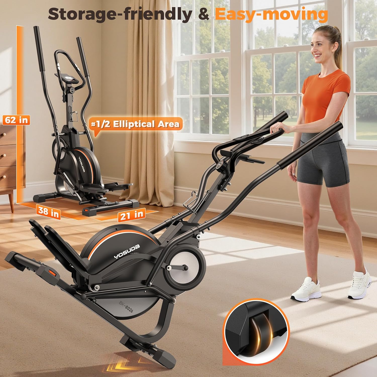 1759515341_YOSUDA-Elliptical-Exercise-Machine-3-in-1-Elliptical-Cardio-Climber-Stair-Stepper-Elliptical-Machine-for-Home-with-45°Incline-15.5-in-Stride-16-Levals-Resistance-Quiet-Magnetic-System.jpg YOSUDA Elliptical Exercise Machine, 3-in-1 (Elliptical + Cardio Climber + Stair Stepper) Elliptical Machine for Home with 45°Incline, 15.5 in Stride, 16-Levals Resistance, Quiet Magnetic System - Image 9