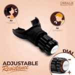 Inhale Respiratory Trainer | Compact Lung Exercise Device with High Grade Silicone | Carrying Case Included | Breath Trainer with Adjustable Resistance | Portable & Easy to Clean - Image 4