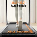 12% Incline Treadmill with Handle, 3-in-1 Portable Treadmills for Home and Office, Foldable Treadmills with 300 Lbs Weight Capacity, 3.0HP Quiet Walking Pad Treadmill, Three Touch Screen - Image 8