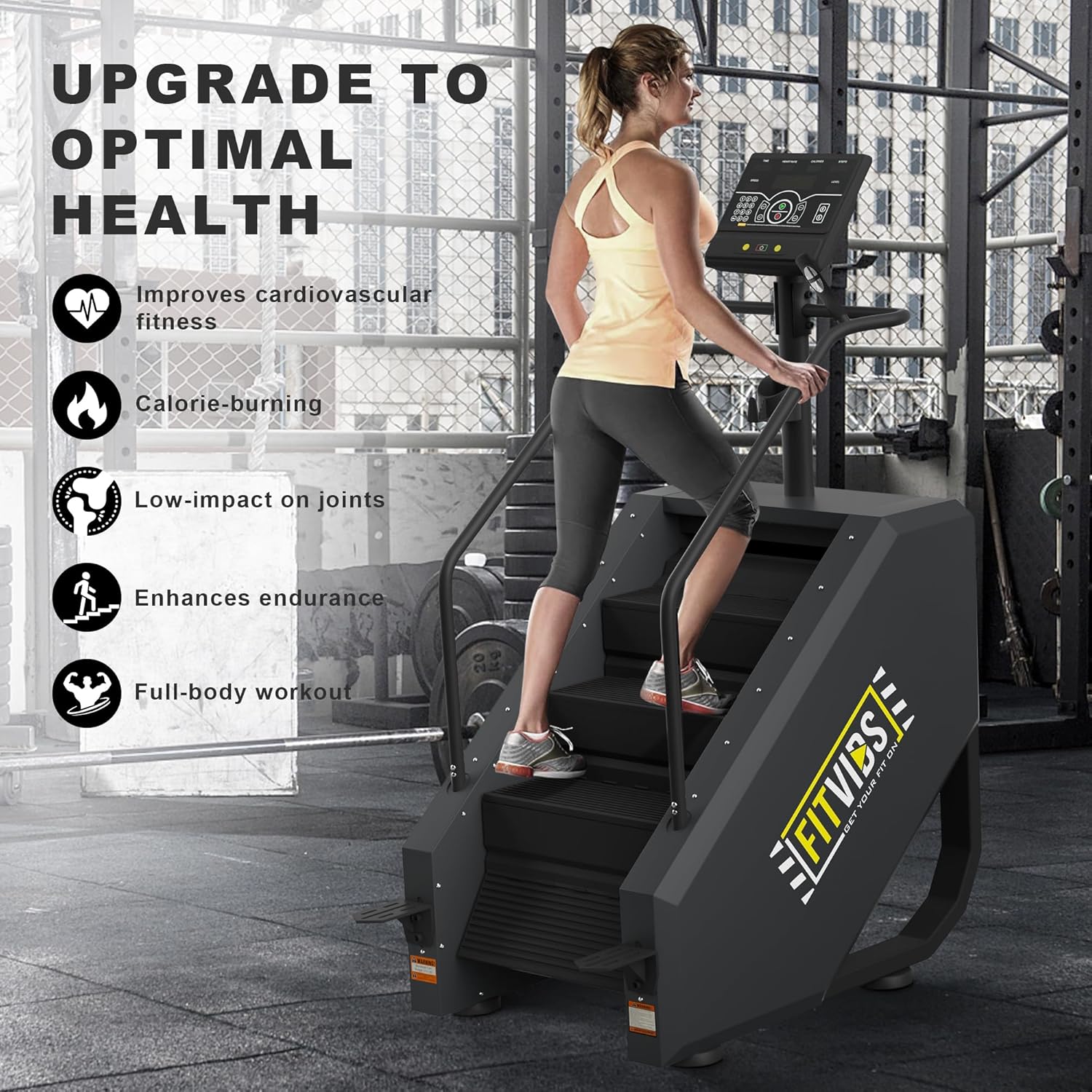 1759515451_Stair-Stepper-Machine-Continuous-Climbing-Stair-Machine-Commercial-Grade-Stair-Stepping-Machine-for-Cardio-and-Lower-Body-Workouts.jpg Stair Stepper Machine, Continuous Climbing Stair Machine, Commercial Grade Stair Stepping Machine for Cardio and Lower Body Workouts - Image 4