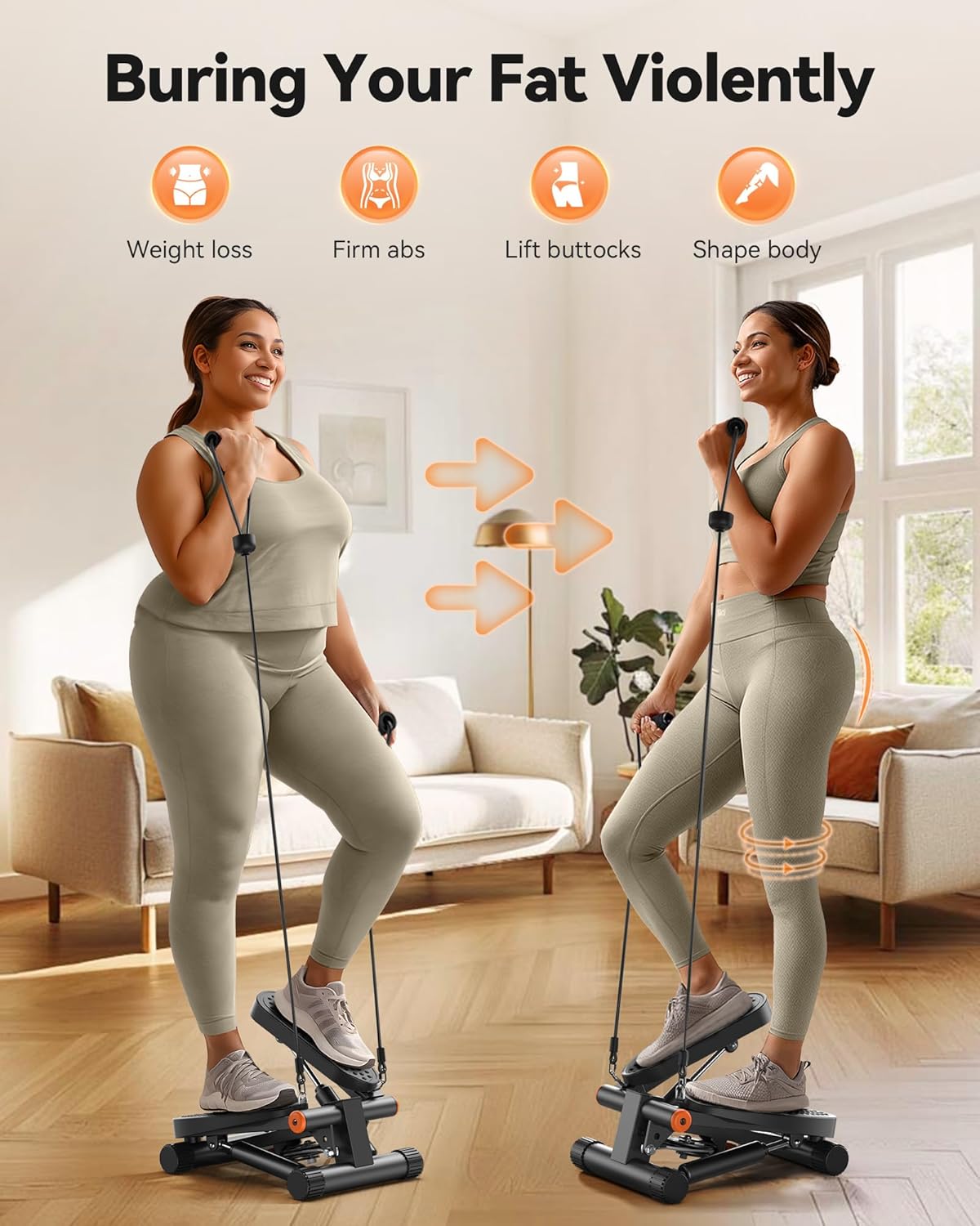 1759515535_Niceday-Steppers-for-Exercise-Stair-Stepper-with-Resistance-Bands-Mini-Stepper-with-300LBS-Loading-Capacity-Hydraulic-Fitness-Stepper-with-LCD-Monitor.jpg Niceday Steppers for Exercise, Stair Stepper with Resistance Bands, Mini Stepper with 300LBS Loading Capacity, Hydraulic Fitness Stepper with LCD Monitor - Image 3