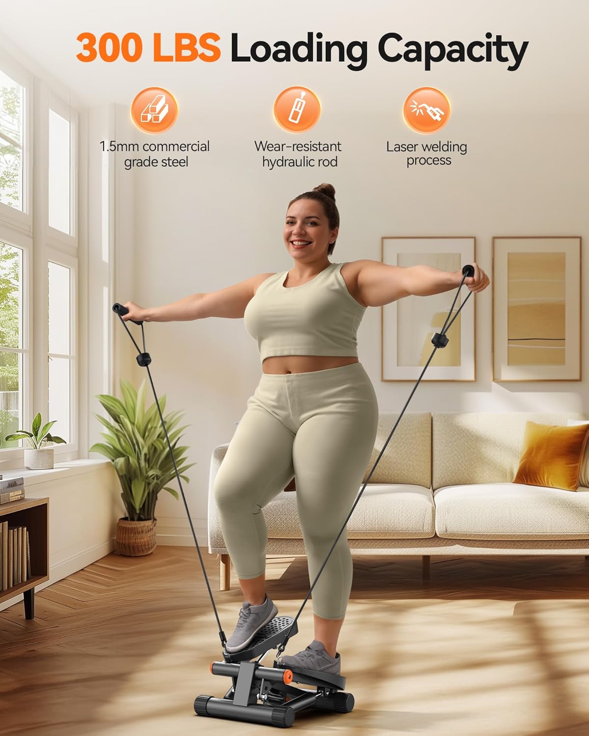 1759515539_Niceday-Steppers-for-Exercise-Stair-Stepper-with-Resistance-Bands-Mini-Stepper-with-300LBS-Loading-Capacity-Hydraulic-Fitness-Stepper-with-LCD-Monitor.jpg Niceday Steppers for Exercise, Stair Stepper with Resistance Bands, Mini Stepper with 300LBS Loading Capacity, Hydraulic Fitness Stepper with LCD Monitor - Image 6