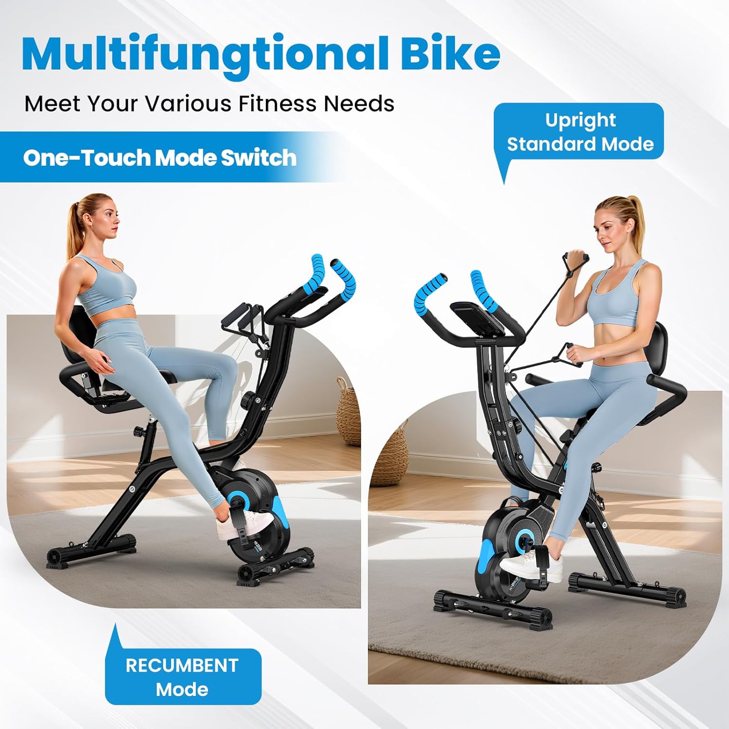 1759515831_Foldable-Exercise-Bike-Multifunctional-Indoor-Stationary-Bikes-for-Home-with-8-Level-Magnetic-Resistance-Quiet-Workout-Bike-with-Arm-Resistance-Bands-LCD-Monitor-300LBS-Capacity.jpg Foldable Exercise Bike, Multifunctional Indoor Stationary Bikes for Home with 8-Level Magnetic Resistance, Quiet Workout Bike with Arm Resistance Bands, LCD Monitor, 300LBS Capacity - Image 3