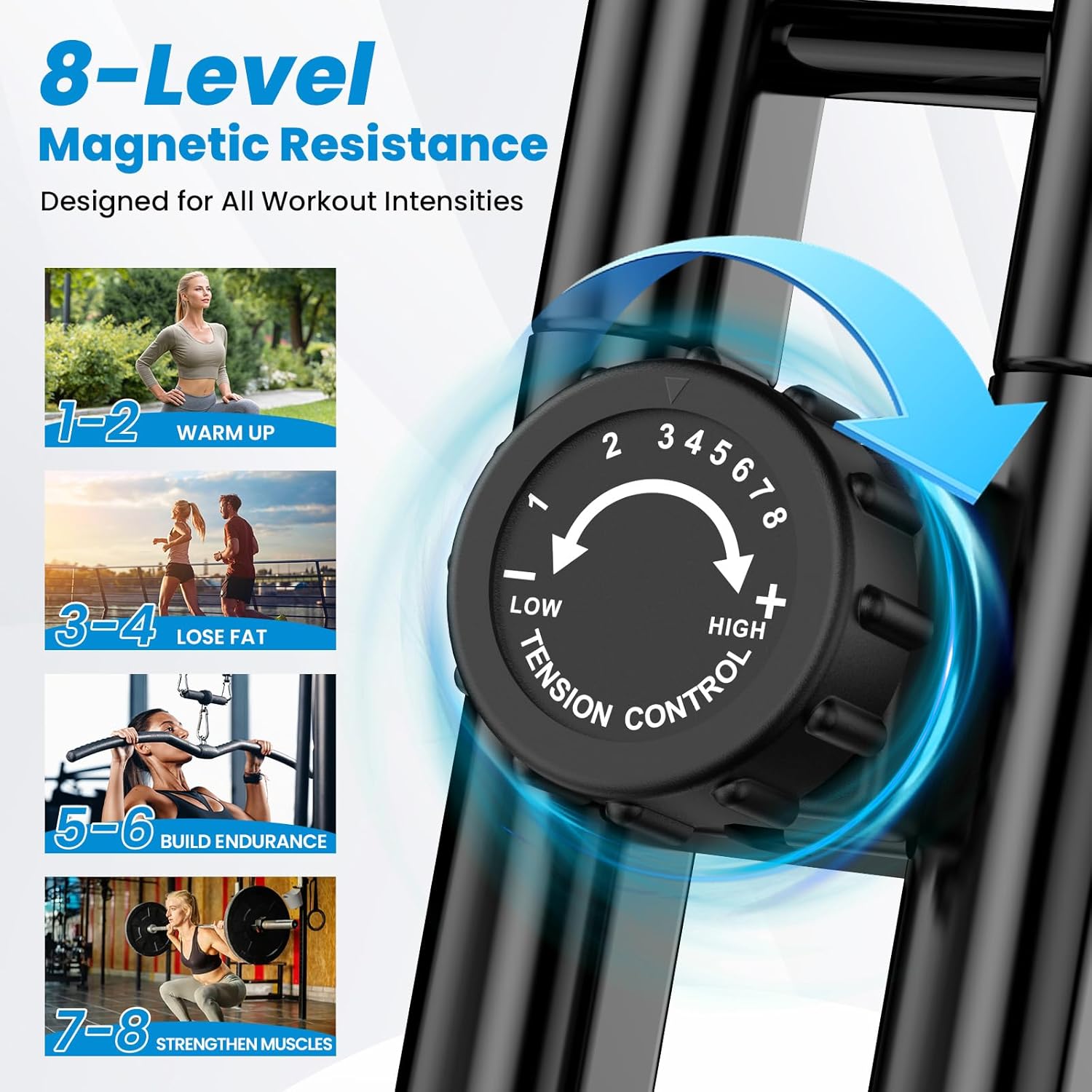 1759515837_Foldable-Exercise-Bike-Multifunctional-Indoor-Stationary-Bikes-for-Home-with-8-Level-Magnetic-Resistance-Quiet-Workout-Bike-with-Arm-Resistance-Bands-LCD-Monitor-300LBS-Capacity.jpg Foldable Exercise Bike, Multifunctional Indoor Stationary Bikes for Home with 8-Level Magnetic Resistance, Quiet Workout Bike with Arm Resistance Bands, LCD Monitor, 300LBS Capacity - Image 7