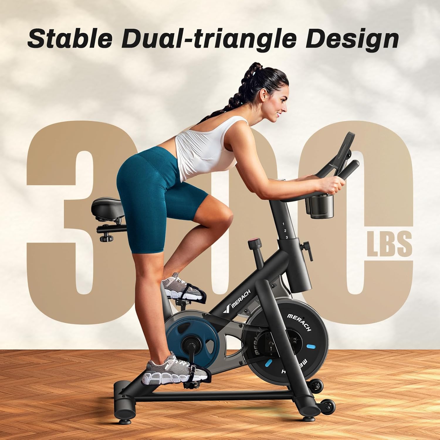 1759515940_MERACH-Exercise-Bike-Brake-Pad-Stationary-Bike-with-Exclusive-App-Low-Noise-Indoor-Cycling-Bike-with-300lbs-Weight-Capacity-Tablet-Mount-and-Fitness-Courses-for-Weight-Loss.jpg MERACH Exercise Bike, Brake Pad Stationary Bike with Exclusive App, Low Noise Indoor Cycling Bike with 300lbs Weight Capacity, Tablet Mount and Fitness Courses for Weight Loss - Image 6
