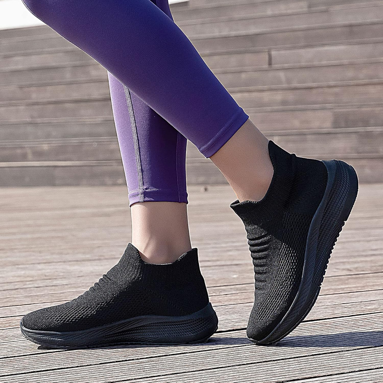 1759516213_SHULOOK-Womens-Slip-on-Walking-Shoes-Comfort-Lightweight-Breathable-Sock-Shoe-Non-Slip-Mesh-Casual-Fashion-Tennis-Running-Sneakers.jpg SHULOOK Womens Slip on Walking Shoes Comfort Lightweight Breathable Sock Shoe Non-Slip Mesh Casual Fashion Tennis Running Sneakers - Image 5