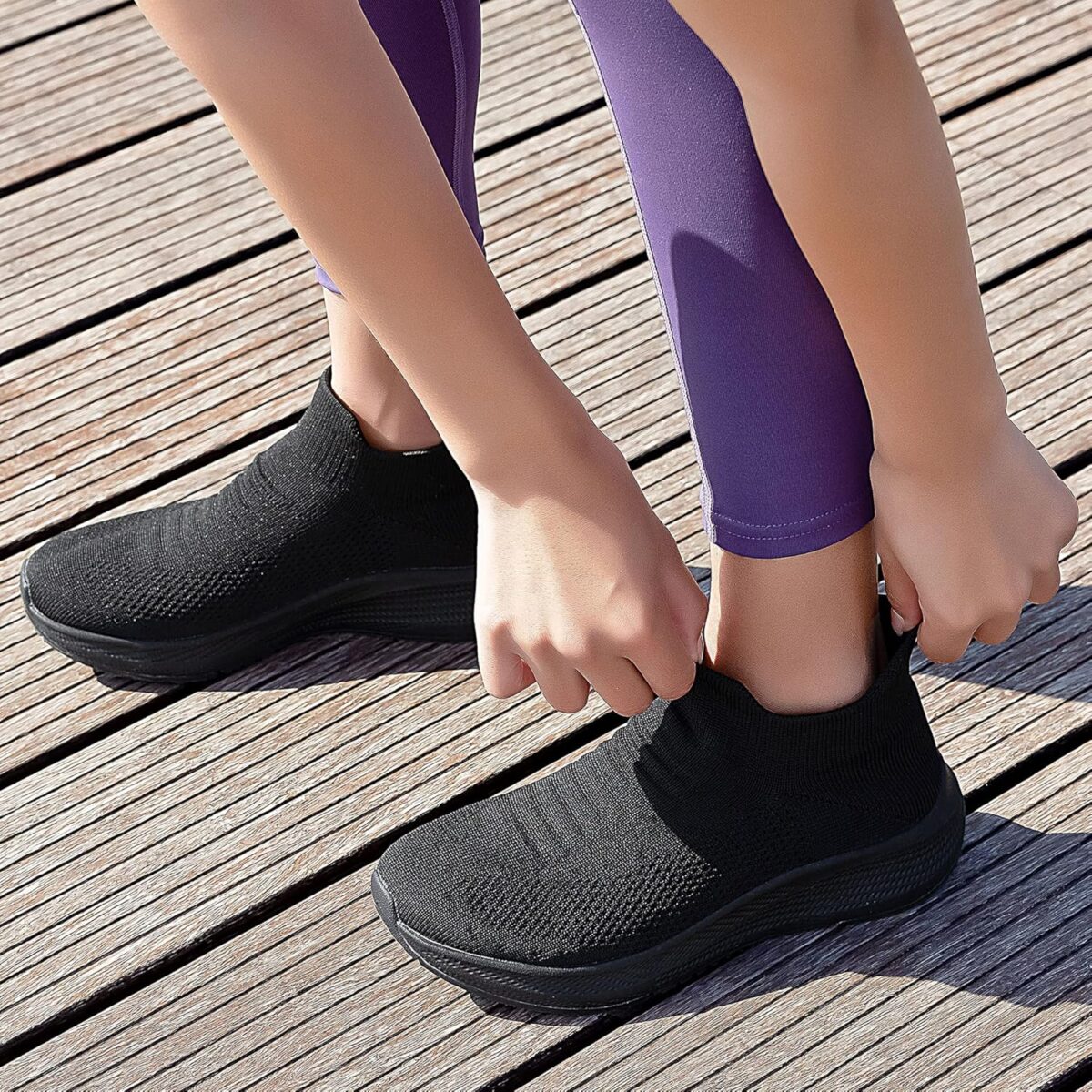 SHULOOK Womens Slip on Walking Shoes Comfort Lightweight Breathable Sock Shoe Non-Slip Mesh Casual Fashion Tennis Running Sneakers - Image 6