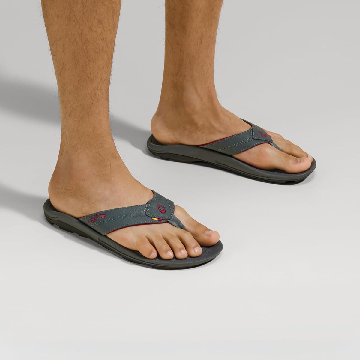 OLUKAI Hokua Men's Beach Sandals, Quick-Dry Flip-Flop Slides, Water Resistant & Wet Grip Rubber Soles, Compression Molded Footbed & Soft Comfort Fit - Image 6