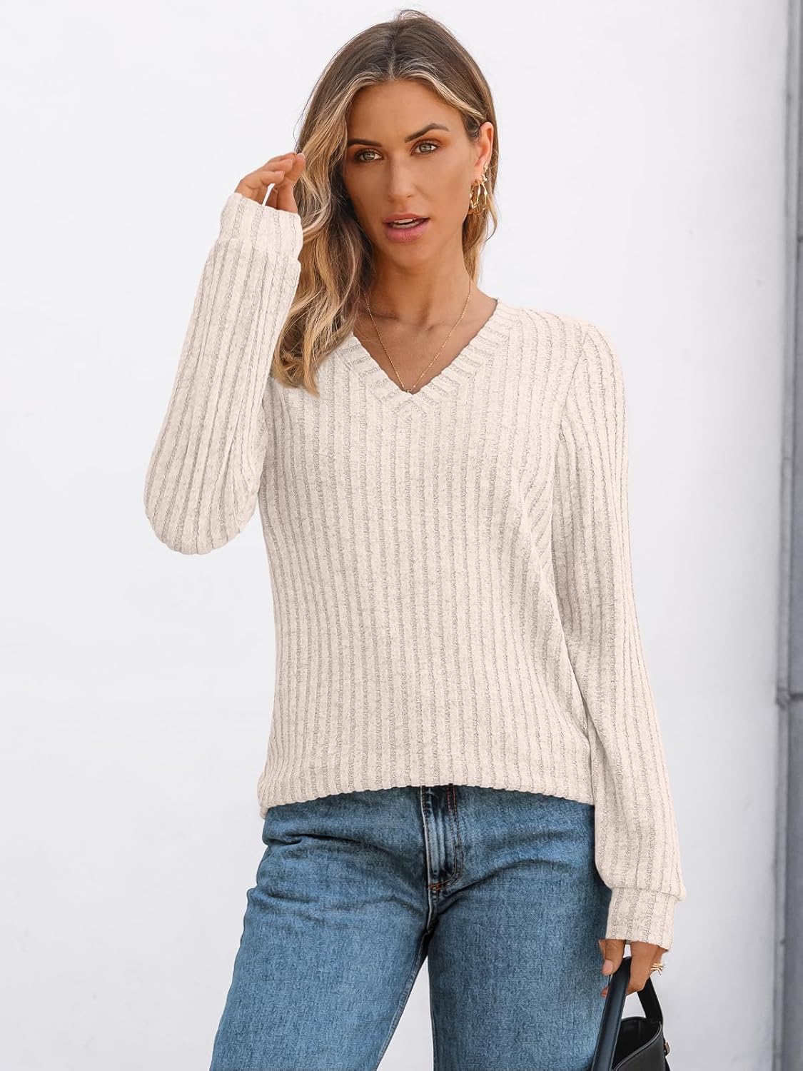 1759516375_AUTOMET-Womens-V-Neck-Long-Sleeve-Shirt-Fall-Fashion-Tops-Tunic-Dressy-Casual-Sweater-Clothes-Cute-Trendy-Work-Outfits-2025.jpg AUTOMET Womens V Neck Long Sleeve Shirt Fall Fashion Tops Tunic Dressy Casual Sweater Clothes Cute Trendy Work Outfits 2025 - Image 3