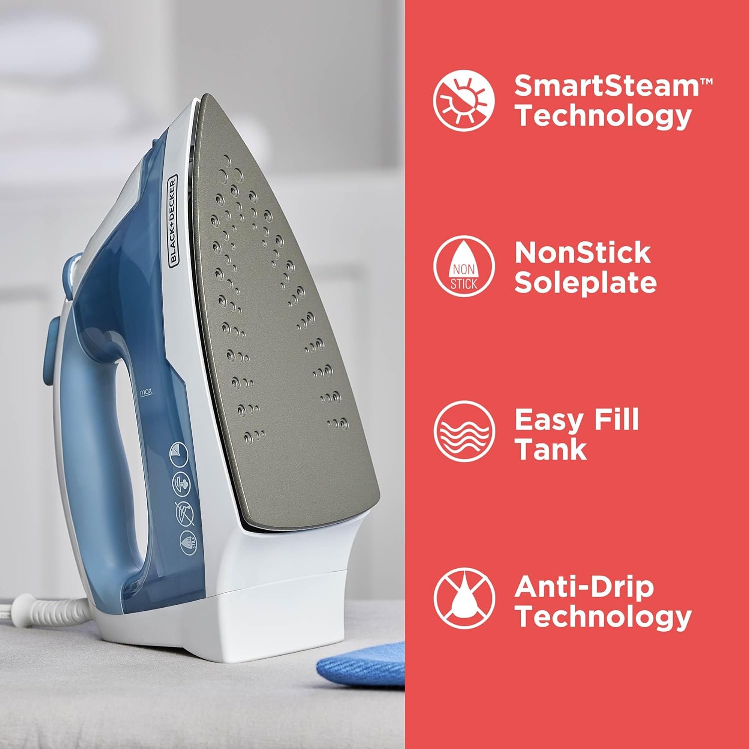 1759516495_BLACKDECKER-Easy-Steam-Compact-Iron-for-Clothes-Automatic-Shutoff-Nonstick-Plate-Light-Weight-1200-Watts.jpg BLACK+DECKER Easy Steam Compact Iron for Clothes, Automatic Shutoff, Nonstick Plate, Light Weight, 1200 Watts - Image 3