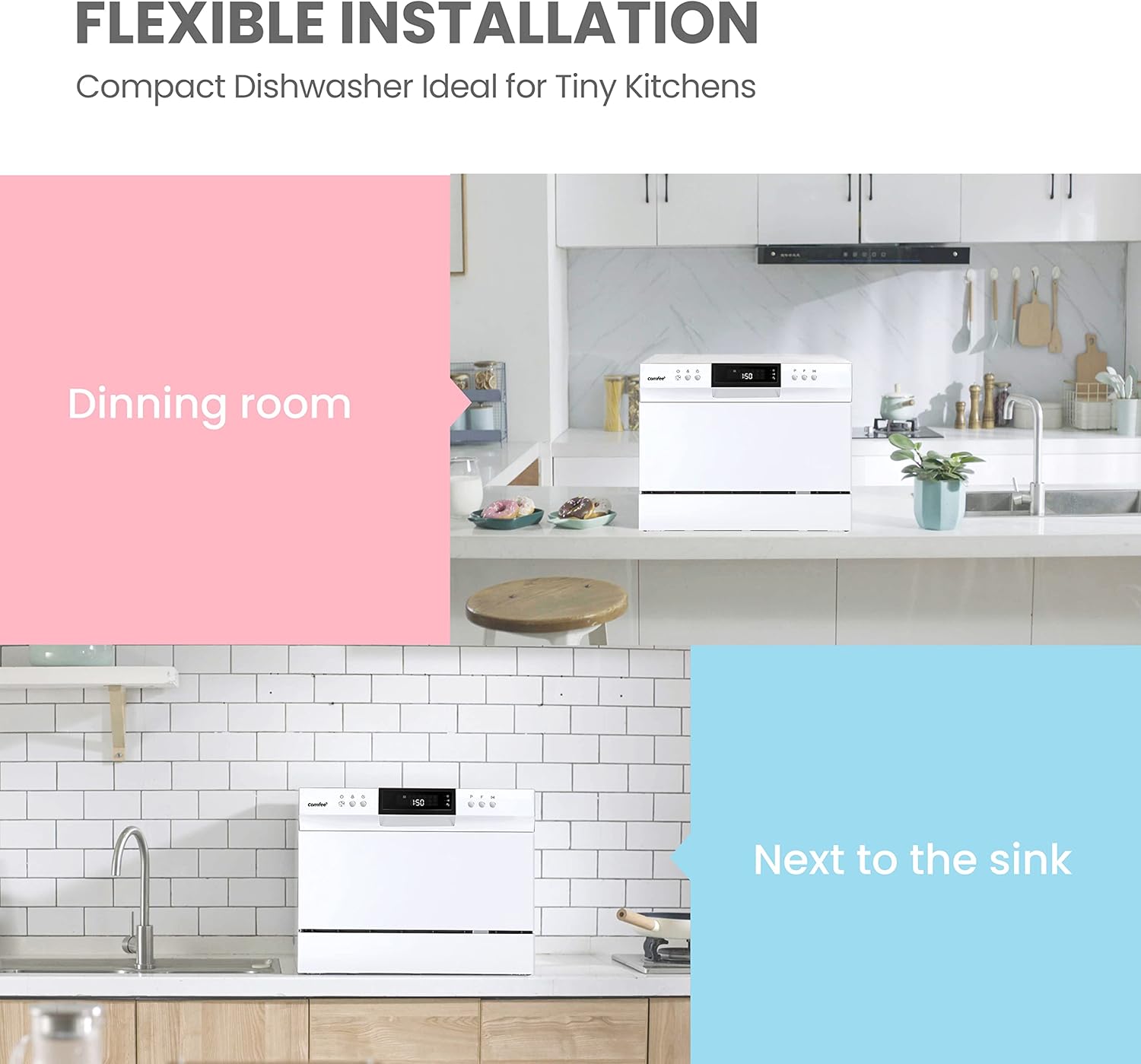 1759516619_COMFEE-Portable-Mini-Dishwasher-Energy-Star-Countertop-6-Place-Settings-with-8-Washing-Programs-Speed-Baby-Care-ECO-Glass-Dish-Washer-for-Dorm-RV-Apartment-White.jpg COMFEE’ Portable Mini Dishwasher, Energy Star, Countertop, 6 Place Settings, with 8 Washing Programs, Speed, Baby-Care, ECO& Glass, Dish Washer for Dorm, RV& Apartment, White - Image 3