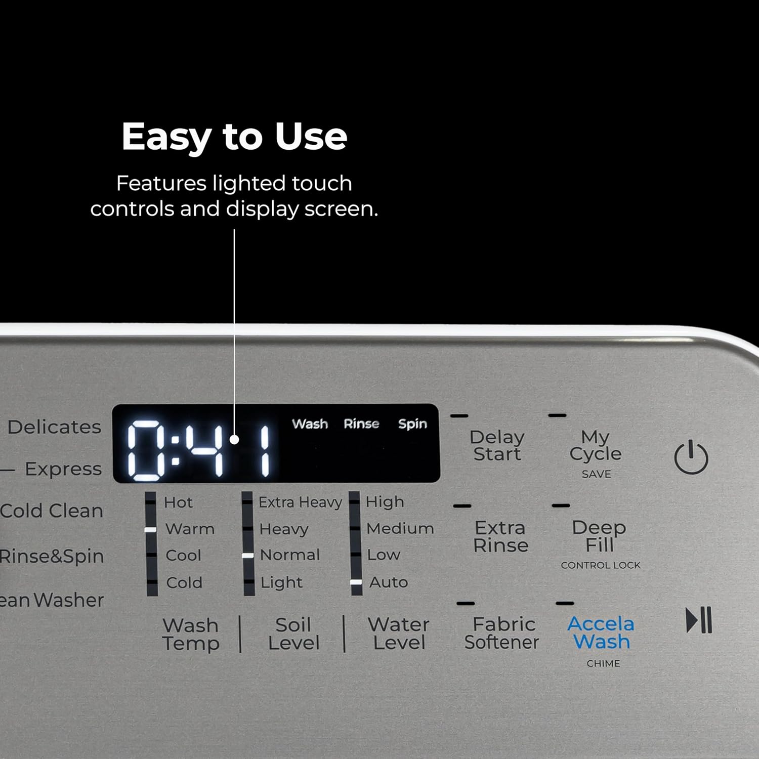 1759516630_Kenmore-4.5-cu.-ft.-Top-Load-Washer-with-Triple-Action-Impeller-for-Tough-Dirt-Stains-Reduce-Laundry-Time-with-Accela-and-Express-Wash-LED-White.jpg Kenmore 4.5 cu. ft. Top Load Washer with Triple Action Impeller for Tough Dirt & Stains-Reduce Laundry Time with Accela and Express Wash-LED, White - Image 5