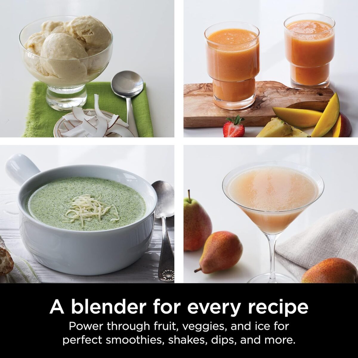 Ninja Professional Blender 1000W, Total Crushing Technology- Smoothies, Ice Crushing & Frozen Fruit, Full-Size Countertop Blender, 72-oz. Pitcher, Black & Grey, BL610 - Image 8
