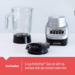 BLACK+DECKER PowerCrush Multi-Function Blender with 6-Cup Glass Jar, 4 Speed Settings, Silver - Image 8
