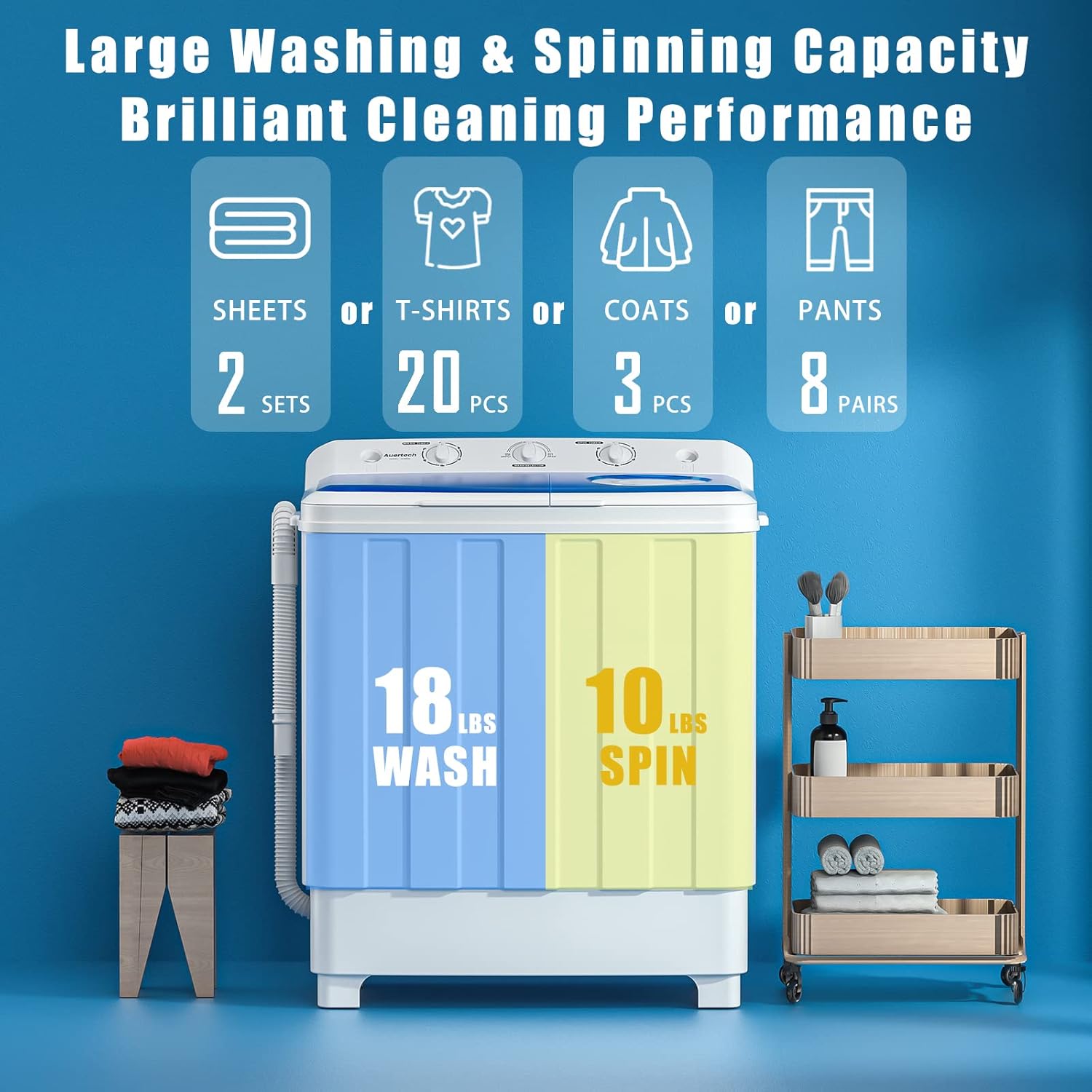 1759516800_Auertech-Portable-Washing-Machine-28lbs-Twin-Tub-Washer-Mini-Compact-Laundry-Machine-with-Drain-Pump-Semi-automatic-18lbs-Washer-10lbs-Spinner-Combo-for-Dorms-Apartments-RVs.jpg Auertech Portable Washing Machine, 28lbs Twin Tub Washer Mini Compact Laundry Machine with Drain Pump, Semi-automatic 18lbs Washer 10lbs Spinner Combo for Dorms, Apartments, RVs - Image 4