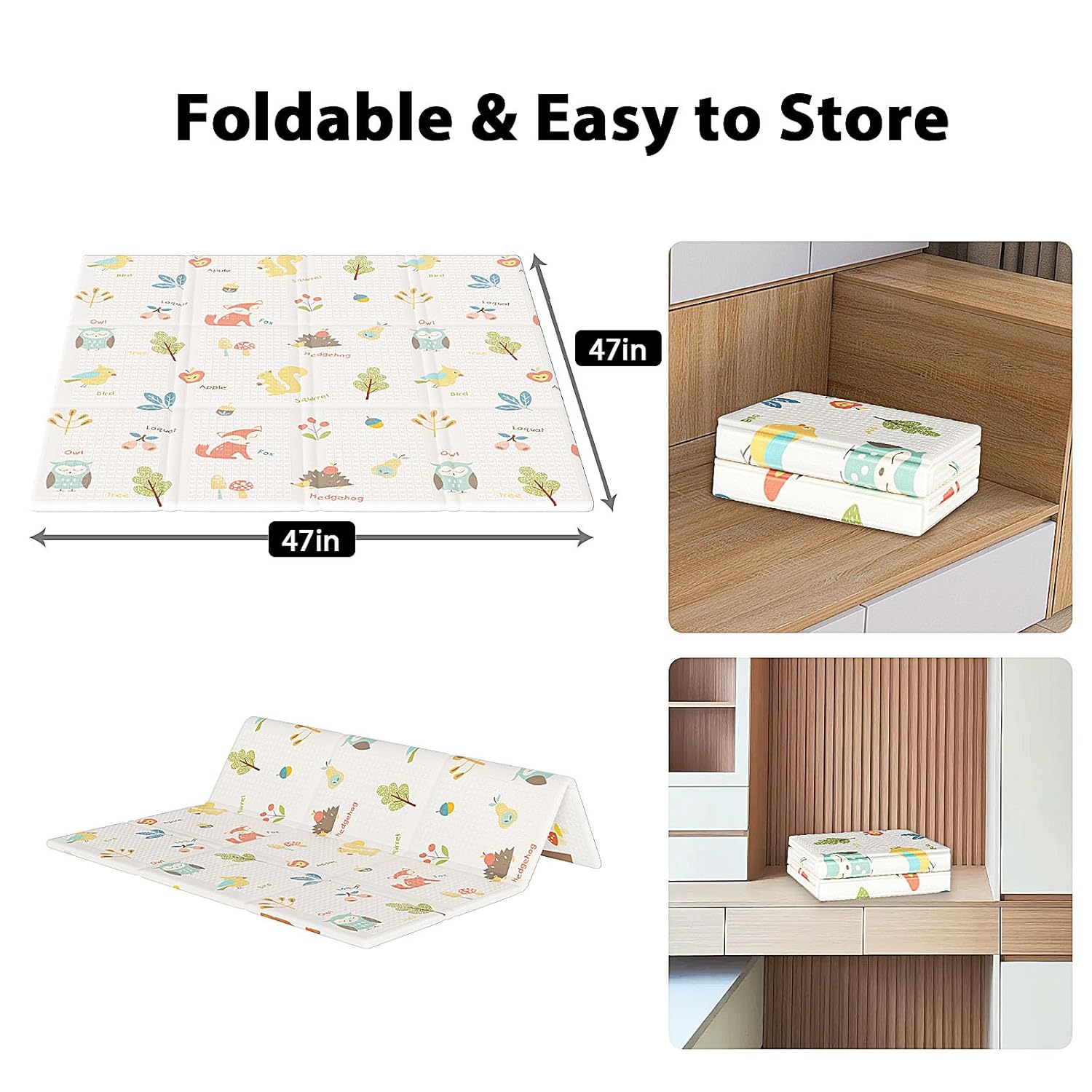 1759516899_Baby-Play-Mat-50-x-50-Inch-Play-Mat-Perfect-for-Use-Baby-Playpen-Foldable-Baby-Foam-Playmat-for-Floor-Portable-Waterproof-Activity-PlayMats-for-Babies-Infants-and-Toddlers.jpg Baby Play Mat, 50 x 50 Inch Play Mat Perfect for Use Baby Playpen, Foldable Baby Foam Playmat for Floor, Portable Waterproof Activity PlayMats for Babies, Infants and Toddlers - Image 7