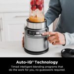 Ninja | Blender | Nutri Pro | Single Serve | For Smoothies, Salsa, Shakes and Frozen Drinks | Includes 2 Smoothie Cups & Lids | Crushes Ice, Fruit & Veggies |Silver | BN401 - Image 3