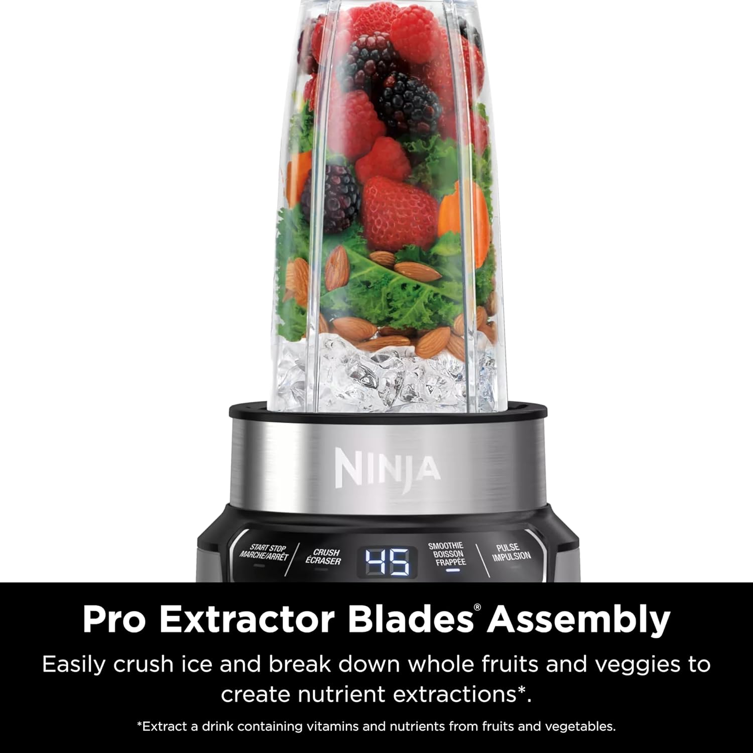 1759516988_Ninja-Blender-Nutri-Pro-Single-Serve-For-Smoothies-Salsa-Shakes-and-Frozen-Drinks-Includes-2-Smoothie-Cups-Lids-Crushes-Ice-Fruit-Veggies-Silver-BN401.jpg Ninja | Blender | Nutri Pro | Single Serve | For Smoothies, Salsa, Shakes and Frozen Drinks | Includes 2 Smoothie Cups & Lids | Crushes Ice, Fruit & Veggies |Silver | BN401 - Image 4