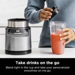 Ninja | Blender | Nutri Pro | Single Serve | For Smoothies, Salsa, Shakes and Frozen Drinks | Includes 2 Smoothie Cups & Lids | Crushes Ice, Fruit & Veggies |Silver | BN401 - Image 7