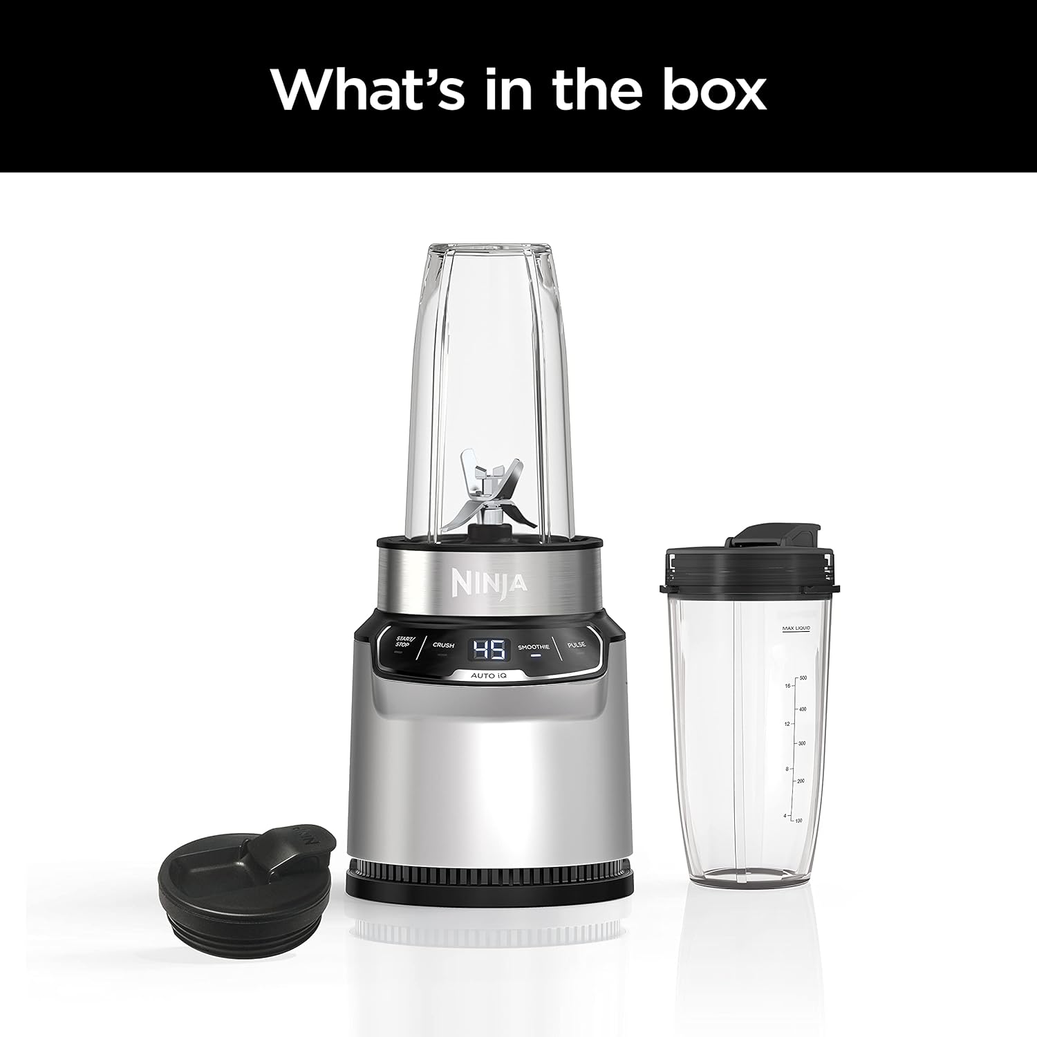 1759517005_Ninja-Blender-Nutri-Pro-Single-Serve-For-Smoothies-Salsa-Shakes-and-Frozen-Drinks-Includes-2-Smoothie-Cups-Lids-Crushes-Ice-Fruit-Veggies-Silver-BN401.jpg Ninja | Blender | Nutri Pro | Single Serve | For Smoothies, Salsa, Shakes and Frozen Drinks | Includes 2 Smoothie Cups & Lids | Crushes Ice, Fruit & Veggies |Silver | BN401 - Image 9