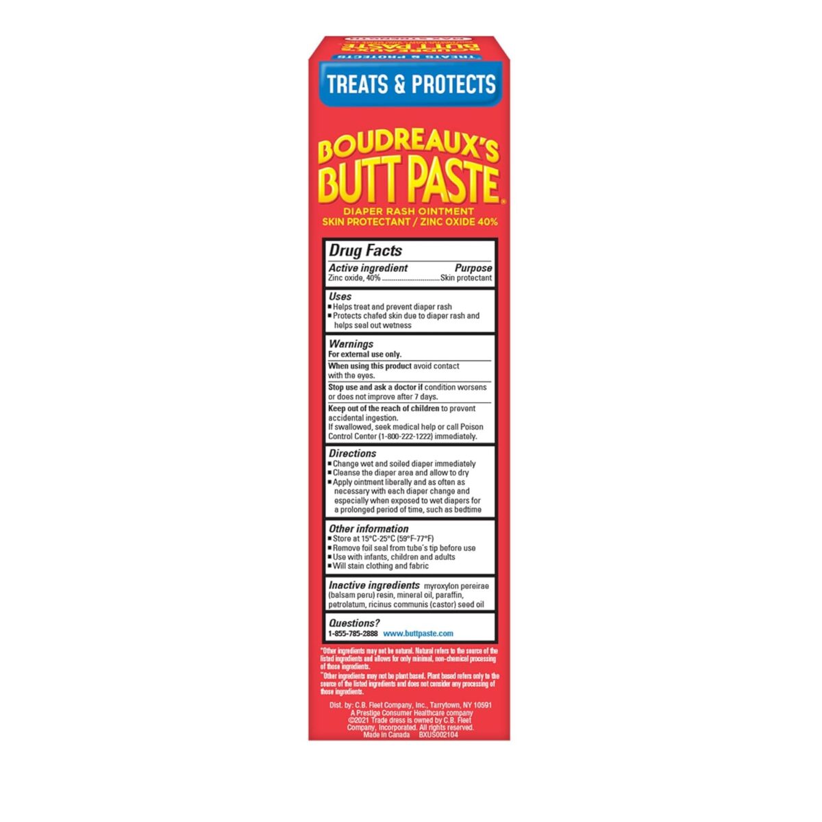Boudreaux's Butt Paste Maximum Strength Diaper Rash Cream, Ointment for Baby, 4 oz Tube - Image 8