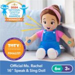 Ms. Rachel Speak & Sing Doll 16” Tall Interactive Toy with 4 Songs & 16+ Phrases, Toddler Toys for Girls & Boys Ages 6 Months to 3+ Years - Image 3