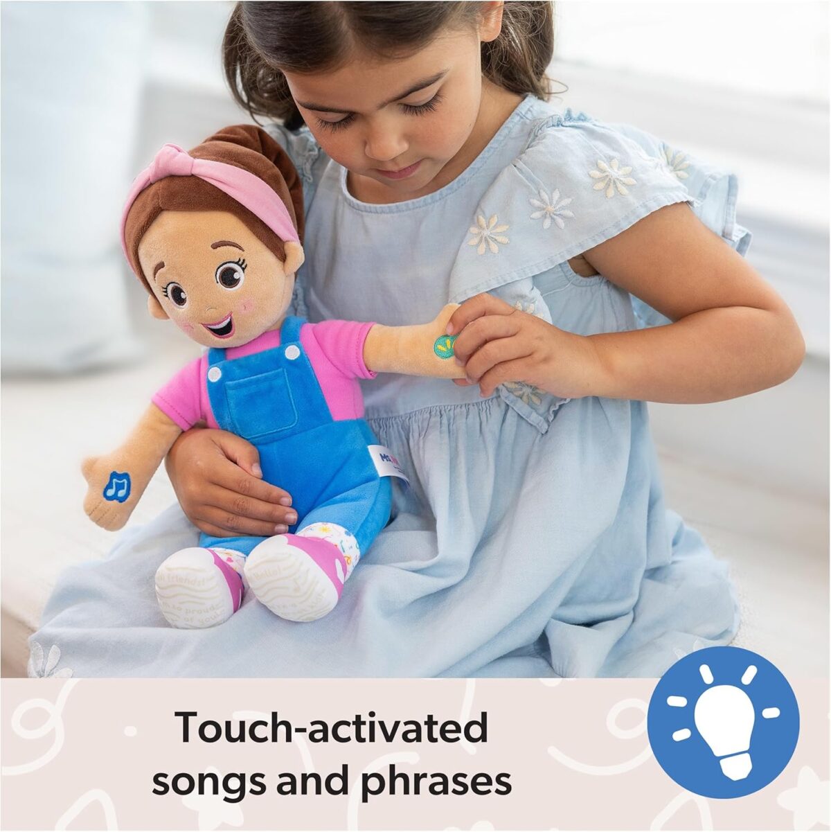 Ms. Rachel Speak & Sing Doll 16” Tall Interactive Toy with 4 Songs & 16+ Phrases, Toddler Toys for Girls & Boys Ages 6 Months to 3+ Years - Image 5