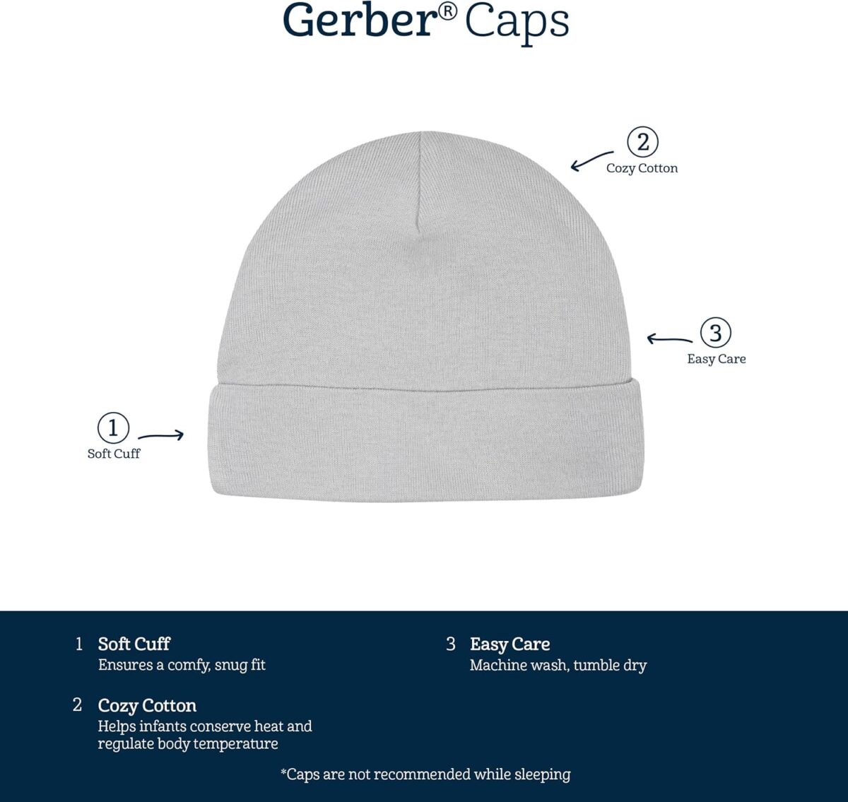 Gerber Baby 5-Pack Caps - Image 4