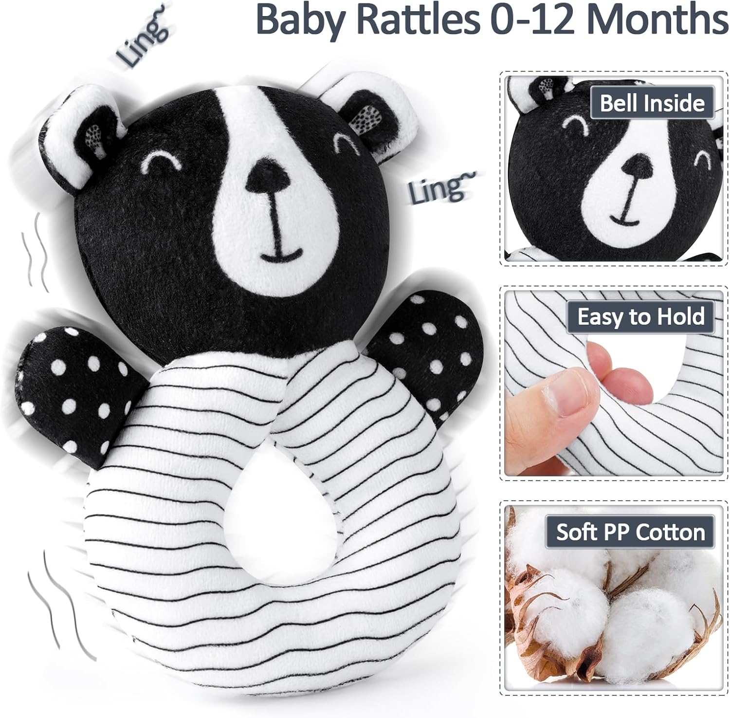 1759517682_Joyreal-High-Contrast-Baby-Toys-for-Newborn-Black-and-White-Baby-Sensory-Toys-with-Car-Seat-ToysInfant-Toys-with-Black-White-Cards-Book-Montessori-Toys-for-Baby-Gifts.jpg Joyreal High Contrast Baby Toys for Newborn, Black and White Baby Sensory Toys with Car Seat Toys,Infant Toys with Black White Cards Book, Montessori Toys for Baby Gifts - Image 6