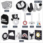 Joyreal High Contrast Baby Toys for Newborn, Black and White Baby Sensory Toys with Car Seat Toys,Infant Toys with Black White Cards Book, Montessori Toys for Baby Gifts - Image 8