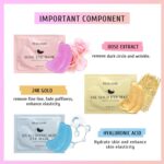 Under Eye Patches Gold and Hyaluronic Acid for puffy eyes,Rose Eye Masks for Dark Circles and Puffiness skin care Smooth Wrinkles products 30 Pairs - Image 4