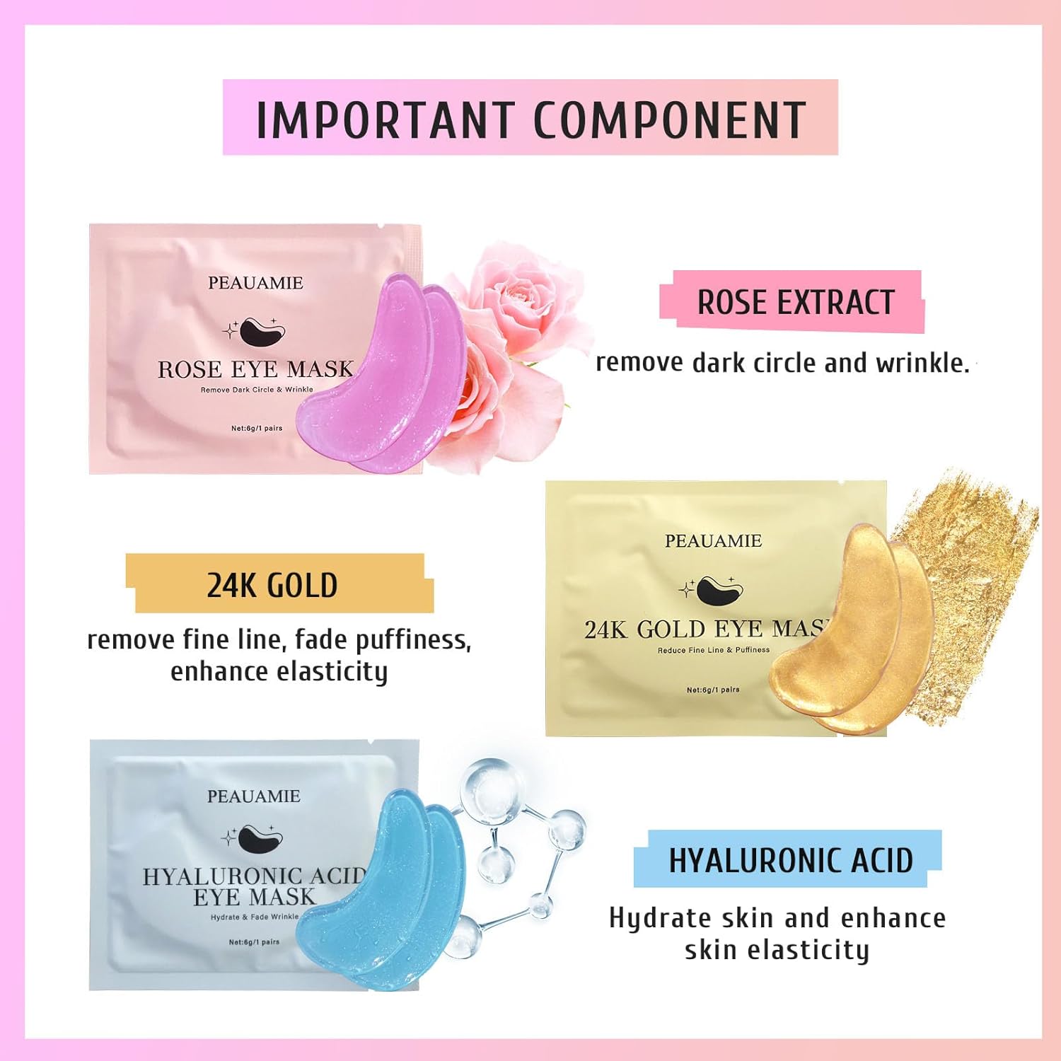 1759517971_Under-Eye-Patches-Gold-and-Hyaluronic-Acid-for-puffy-eyesRose-Eye-Masks-for-Dark-Circles-and-Puffiness-skin-care-Smooth-Wrinkles-products-30-Pairs.jpg Under Eye Patches Gold and Hyaluronic Acid for puffy eyes,Rose Eye Masks for Dark Circles and Puffiness skin care Smooth Wrinkles products 30 Pairs - Image 4