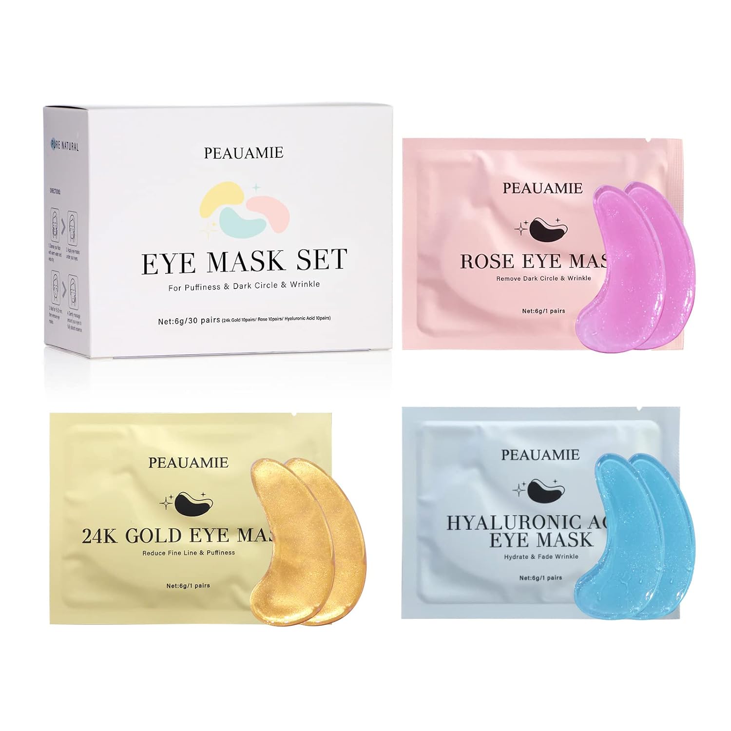 1759517974_Under-Eye-Patches-Gold-and-Hyaluronic-Acid-for-puffy-eyesRose-Eye-Masks-for-Dark-Circles-and-Puffiness-skin-care-Smooth-Wrinkles-products-30-Pairs.jpg Under Eye Patches Gold and Hyaluronic Acid for puffy eyes,Rose Eye Masks for Dark Circles and Puffiness skin care Smooth Wrinkles products 30 Pairs - Image 6