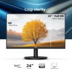 Philips New 24 inch Frameless Full HD (1920 x 1080) 100Hz Monitor, VESA, HDMI x1, VGA Port x1, Eye Care, 4 Year Advance Replacement Warranty, 241V8LB, Black - Image 3