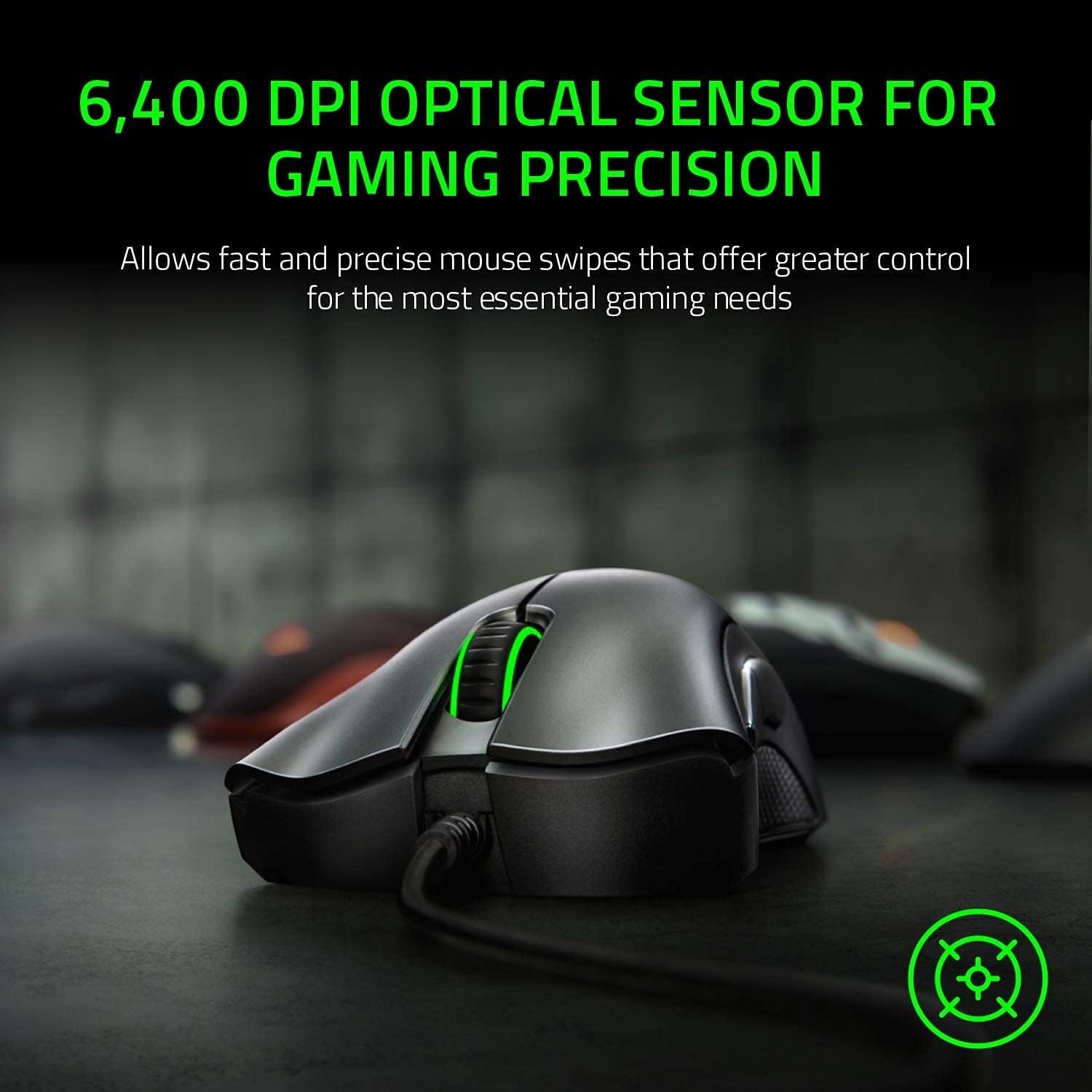 1759518968_Razer-DeathAdder-Essential-Gaming-Mouse-6400-DPI-Optical-Sensor-5-Programmable-Buttons-Mechanical-Switches-Rubber-Side-Grips-Classic-Black.jpg Razer DeathAdder Essential Gaming Mouse: 6400 DPI Optical Sensor - 5 Programmable Buttons - Mechanical Switches - Rubber Side Grips - Classic Black - Image 3