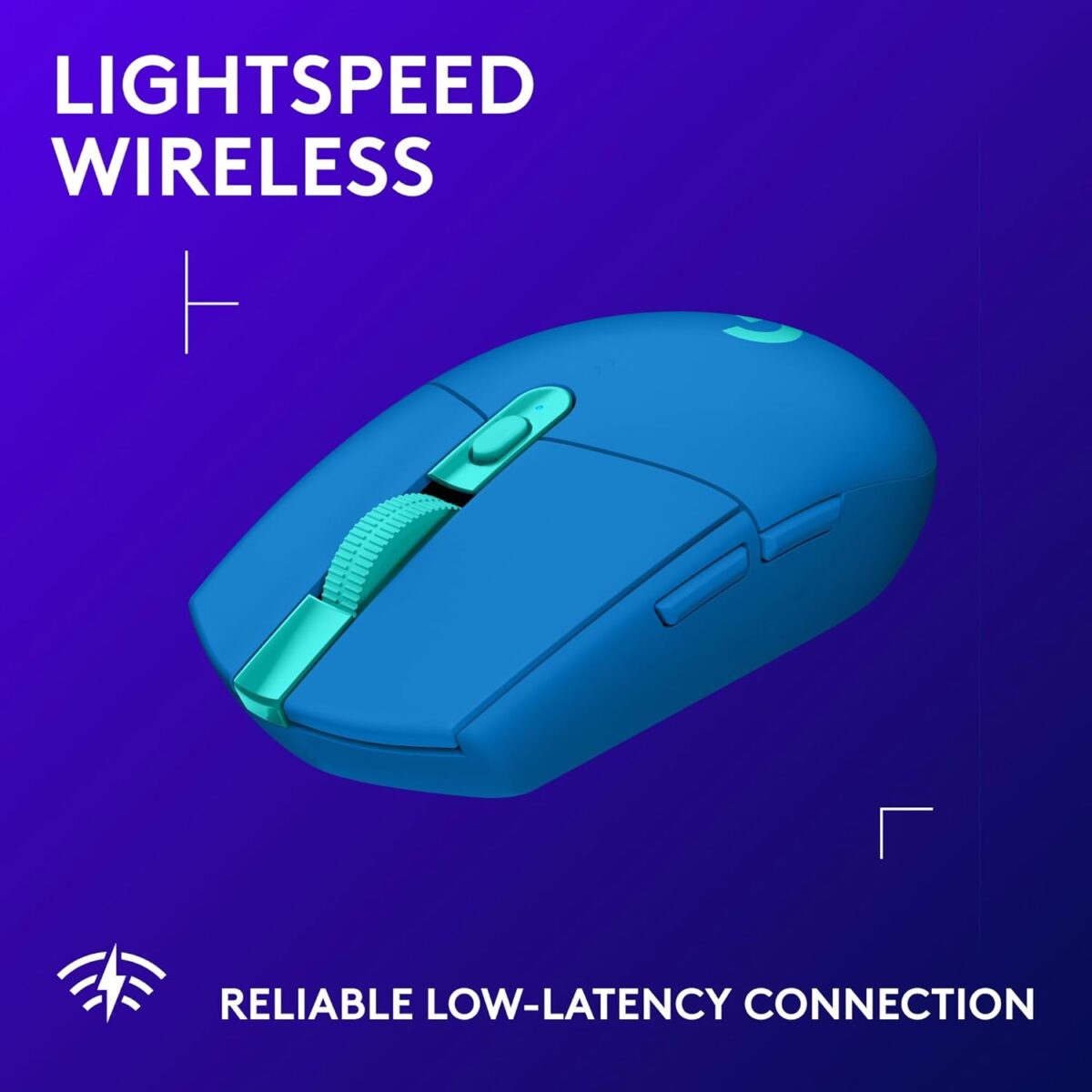Logitech G305 LIGHTSPEED Wireless Gaming Mouse, Hero 12K Sensor, 12,000 DPI, Lightweight, 6 Programmable Buttons, 250h Battery Life, On-Board Memory, PC/Mac - Blue - Image 4