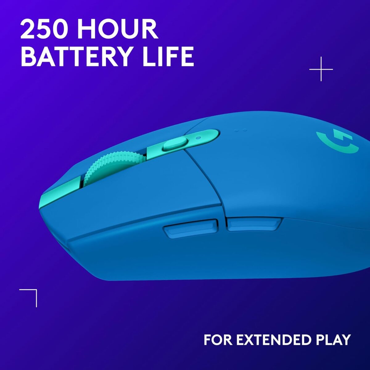Logitech G305 LIGHTSPEED Wireless Gaming Mouse, Hero 12K Sensor, 12,000 DPI, Lightweight, 6 Programmable Buttons, 250h Battery Life, On-Board Memory, PC/Mac - Blue - Image 5