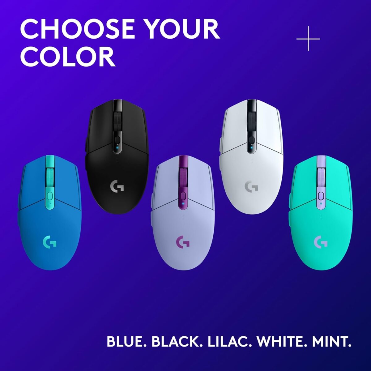Logitech G305 LIGHTSPEED Wireless Gaming Mouse, Hero 12K Sensor, 12,000 DPI, Lightweight, 6 Programmable Buttons, 250h Battery Life, On-Board Memory, PC/Mac - Blue - Image 9