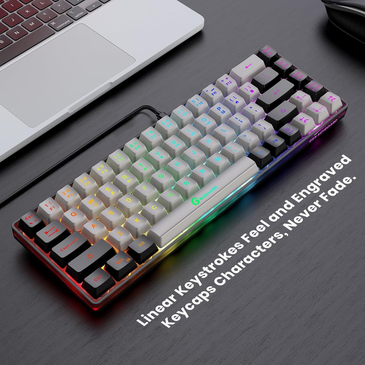 1759519020_65-Gaming-Keyboard-Wired-Backlit-Mini-Keyboard-Ultra-Compact-Anti-Ghosting-No-Conflict-68-Keys-Membrane-Gaming-Wired-Keyboard-for-PC-Laptop-Windows-Gamer.jpg 65% Gaming Keyboard, Wired Backlit Mini Keyboard, Ultra-Compact Anti-Ghosting No-Conflict 68 Keys Membrane Gaming Wired Keyboard for PC Laptop Windows Gamer - Image 3