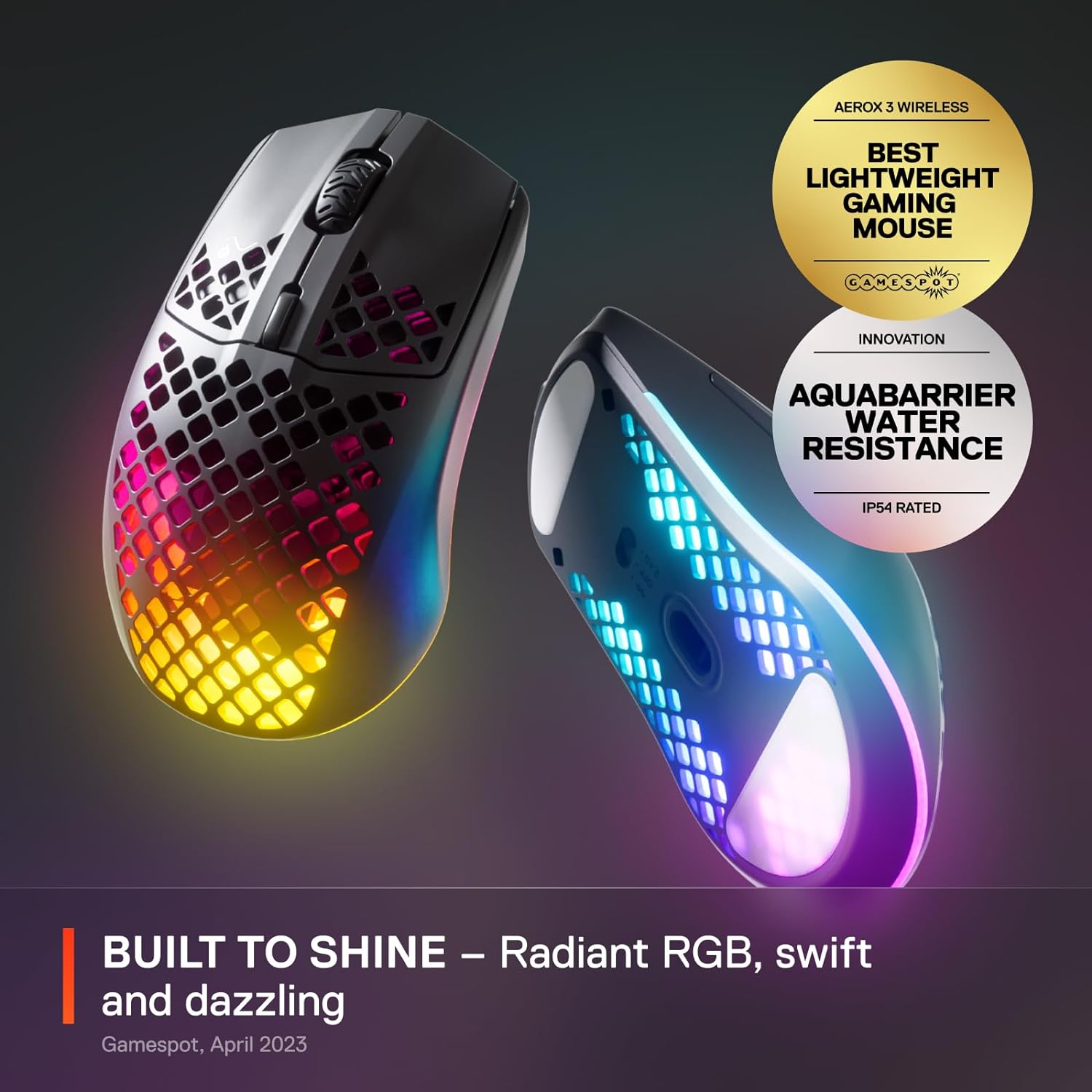1759519163_SteelSeries-Aerox-3-Wireless-Holey-RGB-Gaming-Mouse-Ultra-lightweight-Water-Resistant-Design-18K-DPI-TrueMove-Air-Optical-Sensor-Onyx.jpg SteelSeries Aerox 3 Wireless - Holey RGB Gaming Mouse - Ultra-lightweight Water Resistant Design - 18K DPI TrueMove Air Optical Sensor- Onyx - Image 3