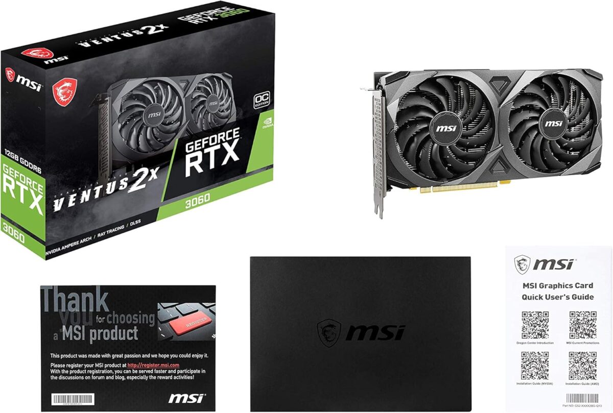 MSI GeForce RTX 3060 Ventus 2X 12G OC, Gaming Graphics Card - NVIDIA RTX 3060, 12GB GDDR6 Memory, 192-bit, 15 Gbps - Image 10