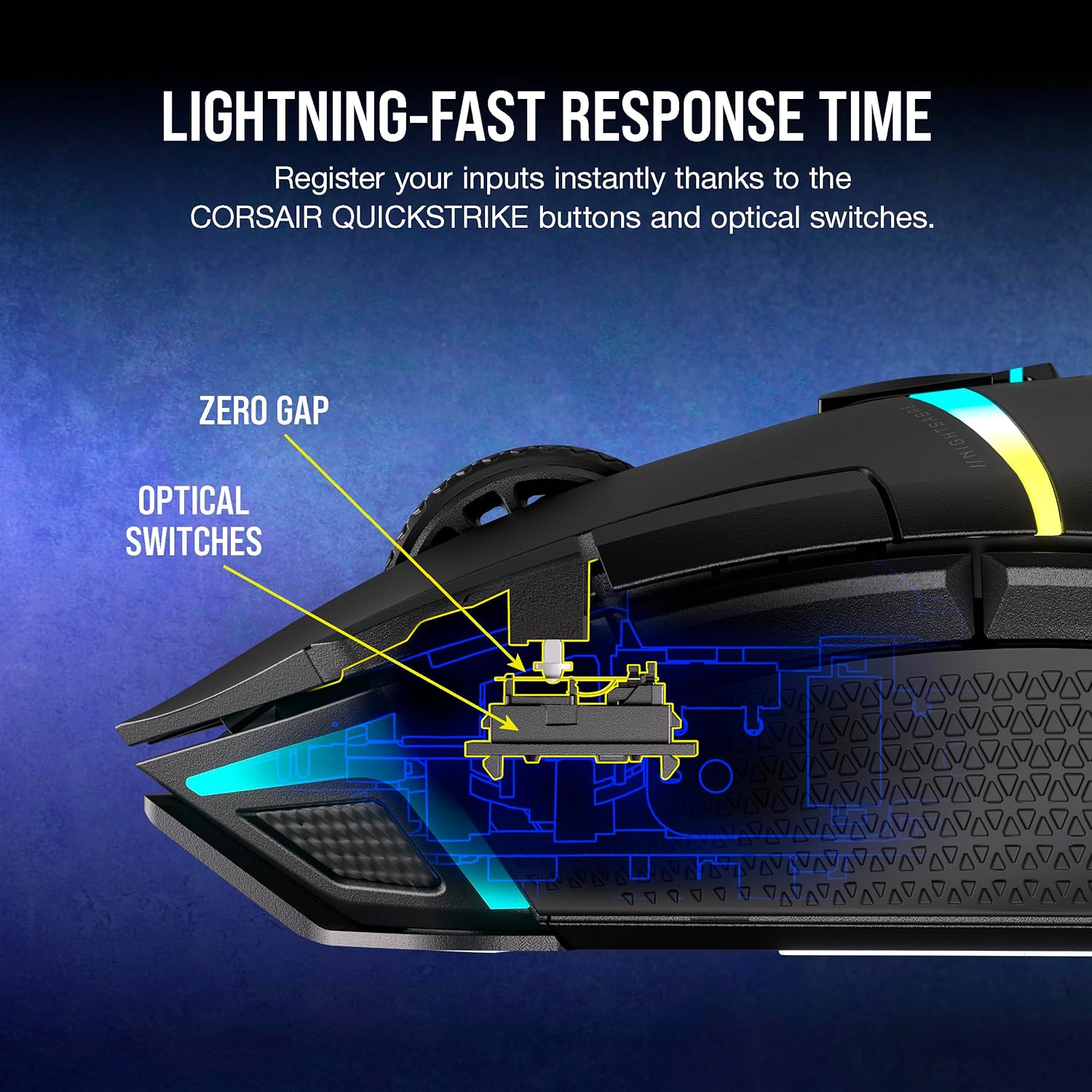 1759519364_Corsair-NIGHTSABRE-RGB-Wireless-Gaming-Mouse-for-FPS-MOBA-26000-DPI-11-Programmable-Buttons-Up-to-100hrs-Battery-iCUE-Compatible-Black.jpg Corsair NIGHTSABRE RGB Wireless Gaming Mouse for FPS, MOBA - 26,000 DPI - 11 Programmable Buttons - Up to 100hrs Battery - iCUE Compatible - Black - Image 6