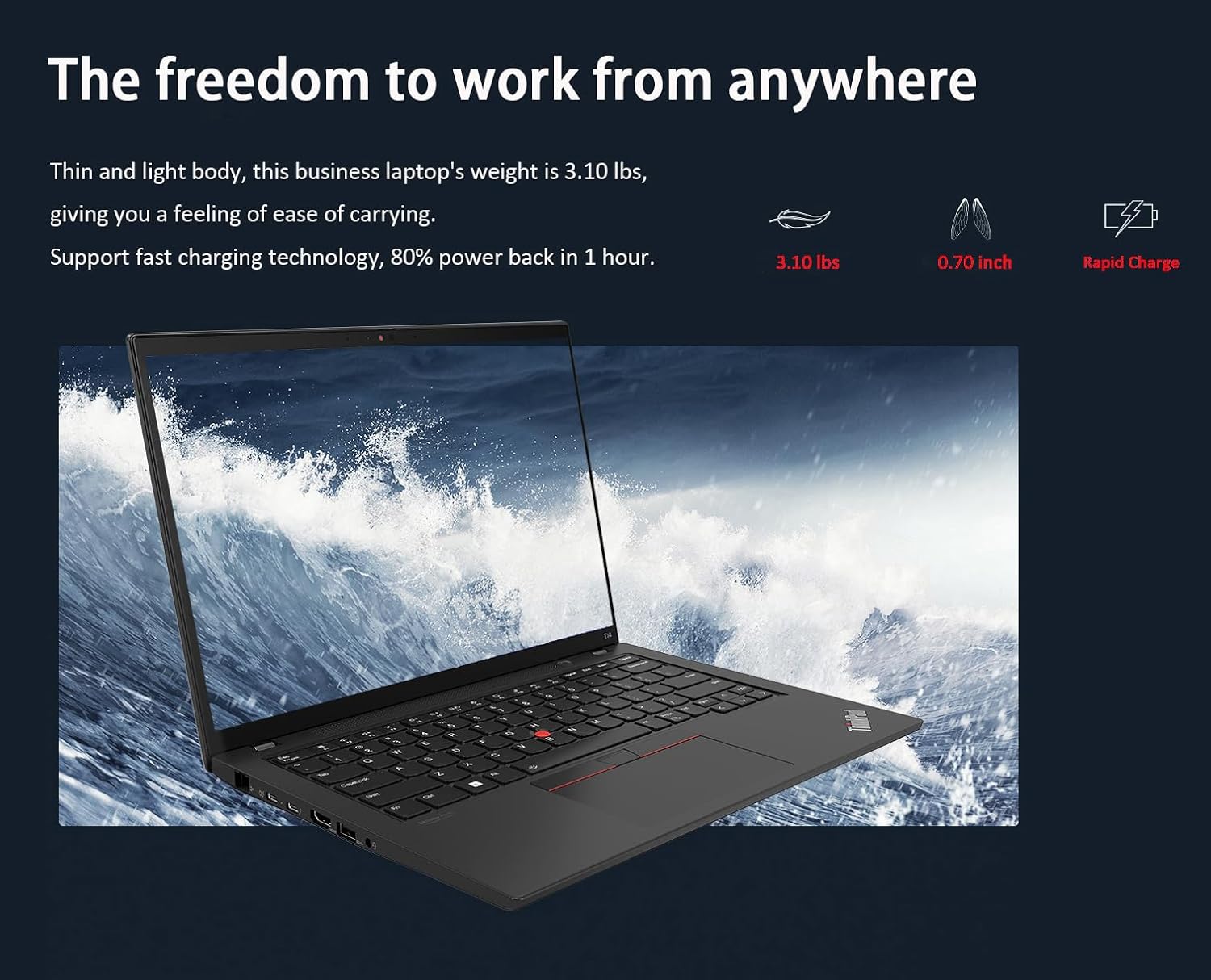 1759519379_Lenovo-ThinkPad-T14-Business-Laptop-14-FHD-Touchscreen-AMD-Ryzen-5-PRO-6650U-16GB-RAM-512GB-SSD-6-Core-Beat-i7-1250U-Backlit-Fingerprint-1080p-Webcam-Wi-Fi-6E-Win-11-Pro-w-AI-Copilot.jpg Lenovo ThinkPad T14 Business Laptop (14" FHD+ Touchscreen, AMD Ryzen 5 PRO 6650U, 16GB RAM, 512GB SSD, 6-Core (Beat i7-1250U)), Backlit, Fingerprint, 1080p Webcam, Wi-Fi 6E, Win 11 Pro w / AI Copilot - Image 5