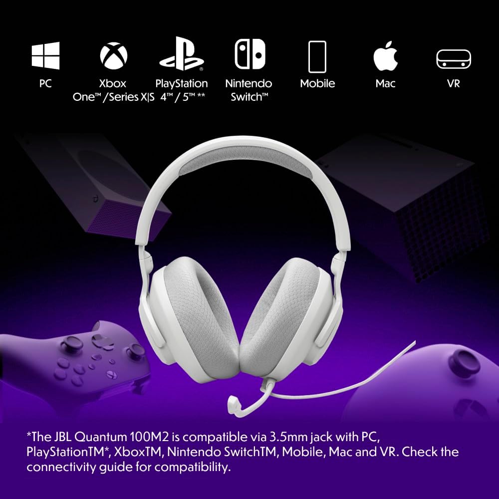 1759519654_JBL-Quantum-100M2-Wired-Over-Ear-Gaming-Headset-with-omnidirectional-Detachable-mic-with-Mute-Option-and-Fabric-Covered-Memory-Foam-Ear-Cushions-Compatible-with-All-Platforms-White.jpg JBL Quantum 100M2 - Wired Over-Ear Gaming Headset with omnidirectional, Detachable mic with Mute Option and Fabric-Covered Memory Foam Ear Cushions, Compatible with All Platforms (White) - Image 3