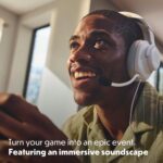 JBL Quantum 100M2 - Wired Over-Ear Gaming Headset with omnidirectional, Detachable mic with Mute Option and Fabric-Covered Memory Foam Ear Cushions, Compatible with All Platforms (White) - Image 6